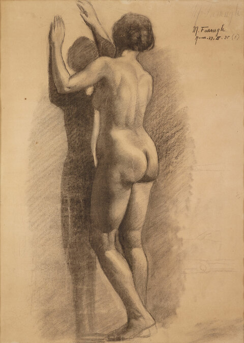 Standing Nude Girl from the Back