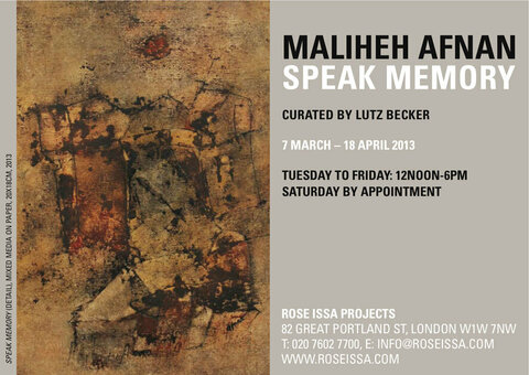 MALIHEH AFNAN: SPEAK MEMORY