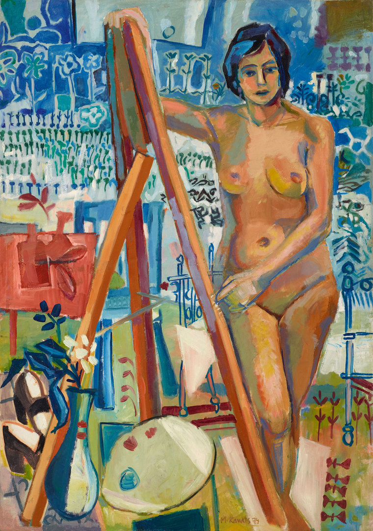 A Nude Leaning on an Easel (Souad)