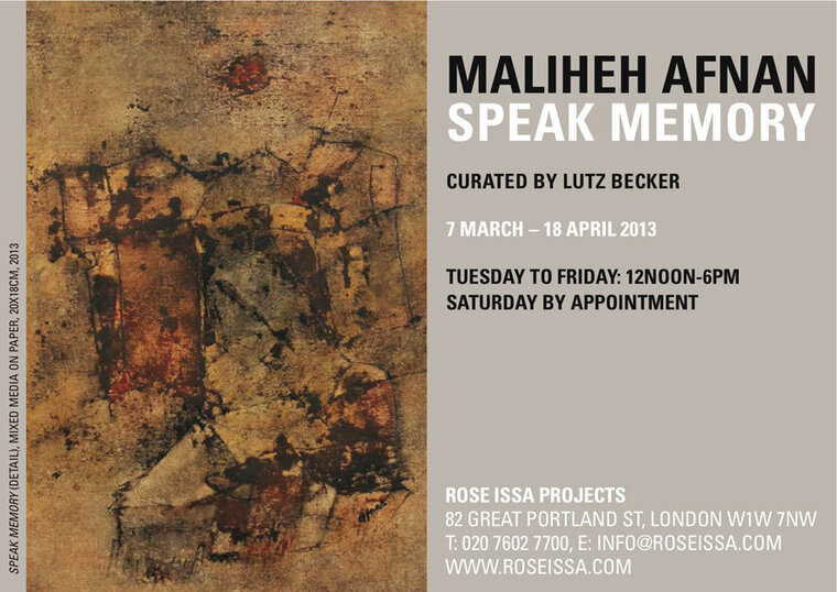 MALIHEH AFNAN: SPEAK MEMORY
